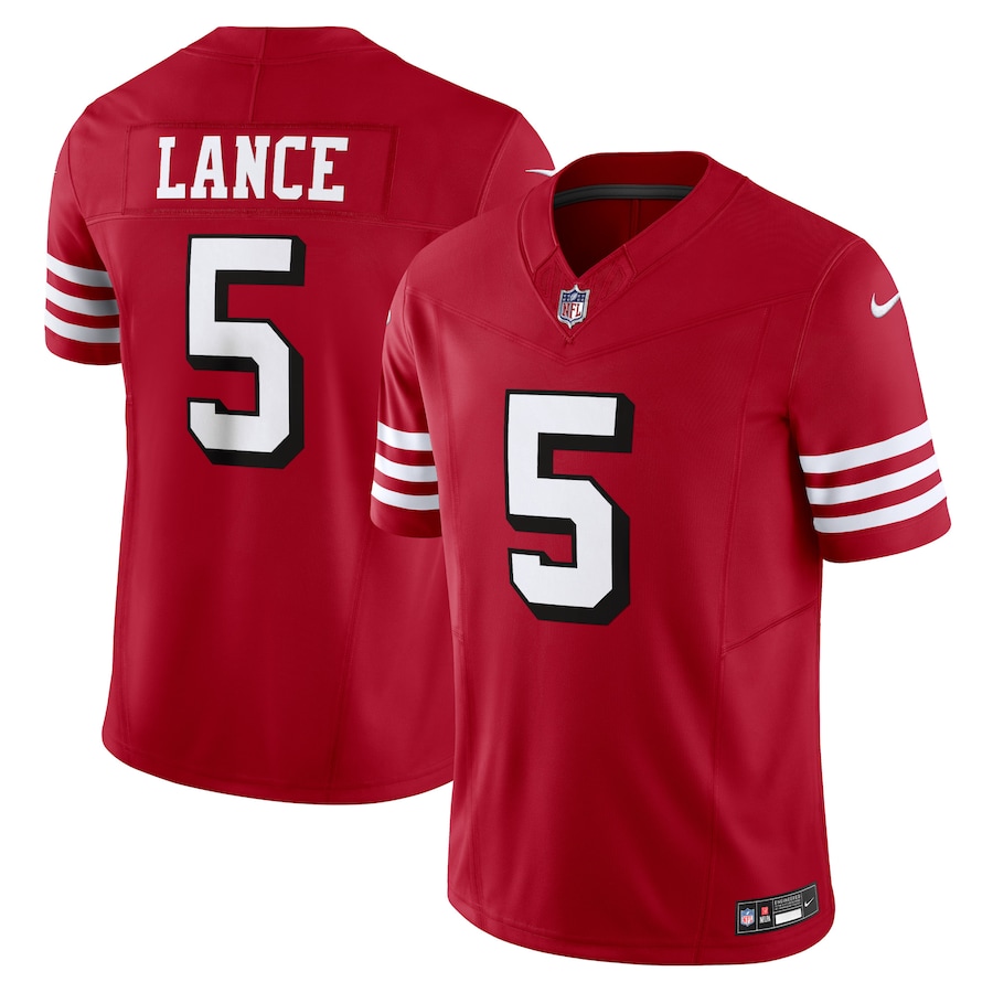 Men's - San Francisco 49ers Trey Lance Scarlet 2023 Vapor F.U.S.E. Limited Jersey Men's - San Francisco 49ers Trey Lance Scarlet 2023 Vapor F.U.S.E. Limited Jersey