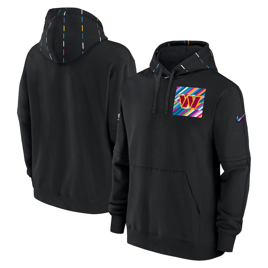 Men's - Washington Commanders Black 2023 NFL Crucial Catch Club Pullover Hoodie