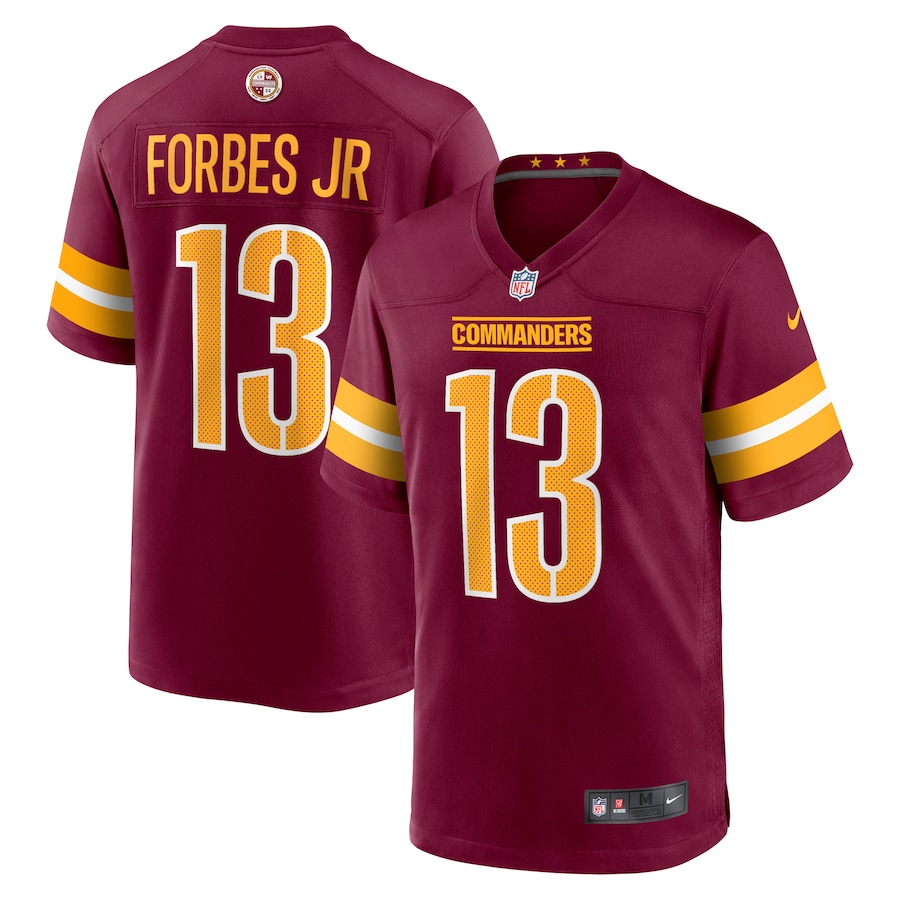 Men's - Washington Commanders Emmanuel Forbes Burgundy 2023 NFL Draft First Round Pick Game Jersey