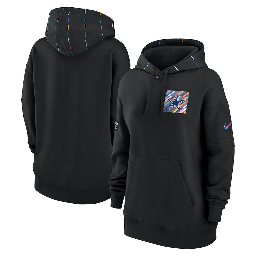 Women's - Dallas Cowboys Black 2023 Club Crucial Catch Pullover Hoodie Women's - Dallas Cowboys Black 2023 Club Crucial Catch Pullover Hoodie