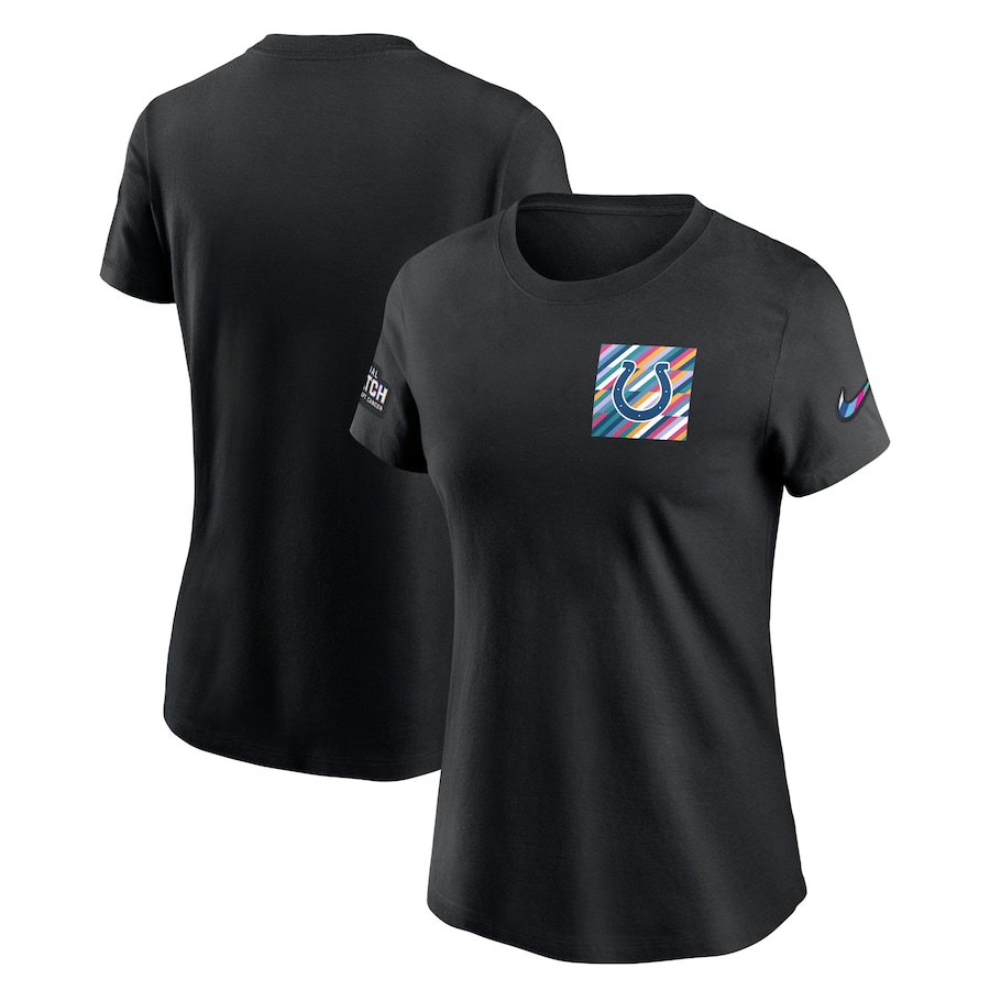 Women's - Indianapolis Colts Black 2023 Sideline Crucial Catch Short Sleeve Tee Women's - Indianapolis Colts Black 2023 Sideline Crucial Catch Short Sleeve Tee