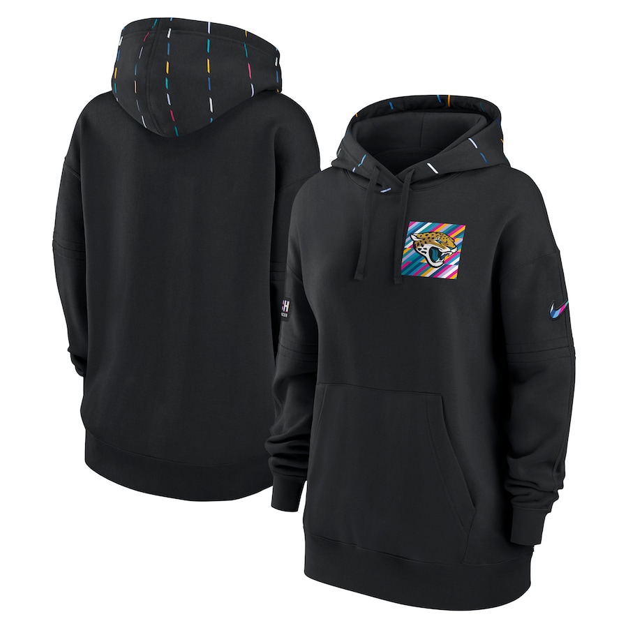 Women's - Jacksonville Jaguars Black 2023 Club Crucial Catch Pullover Hoodie Women's - Jacksonville Jaguars Black 2023 Club Crucial Catch Pullover Hoodie