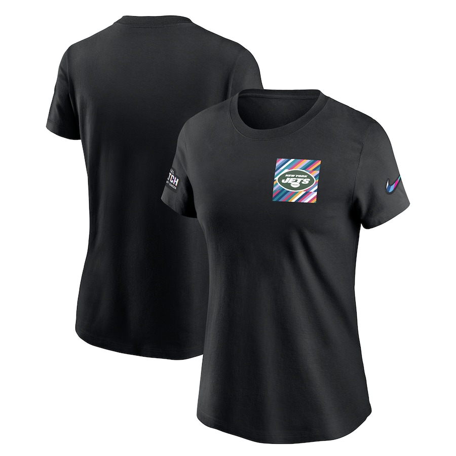 Women's - New York Jets Black 2023 Sideline Crucial Catch Short Sleeve Tee Women's - New York Jets Black 2023 Sideline Crucial Catch Short Sleeve Tee