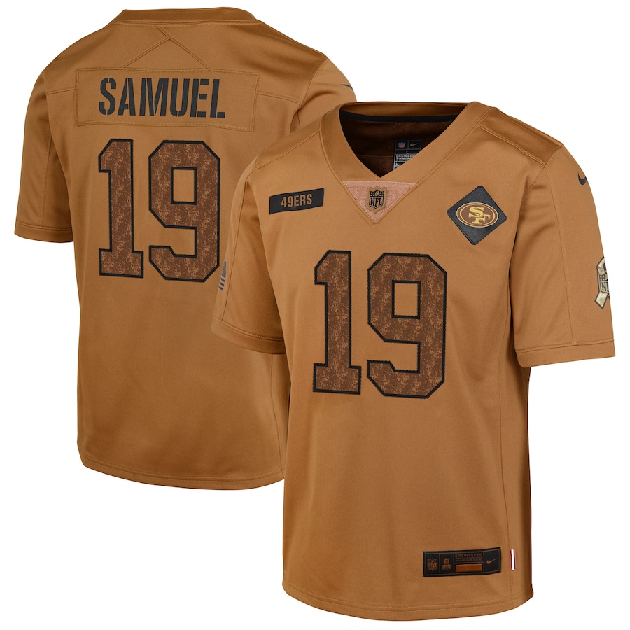 Youth - 2023 Salute To Service Deebo Samuel San Francisco 49ers Brown Limited Jersey Youth - 2023 Salute To Service Deebo Samuel San Francisco 49ers Brown Limited Jersey