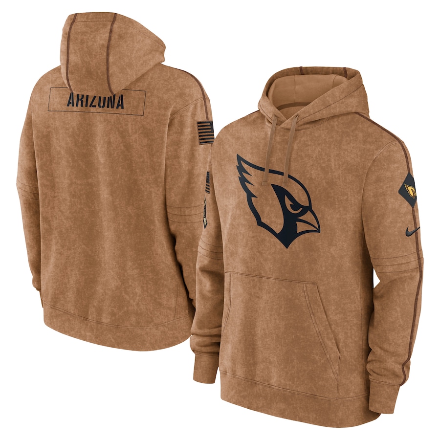 Men's - 2023 Salute To Service Club Arizona Cardinals Brown Pullover Hoodie Men's - 2023 Salute To Service Club Arizona Cardinals Brown Pullover Hoodie