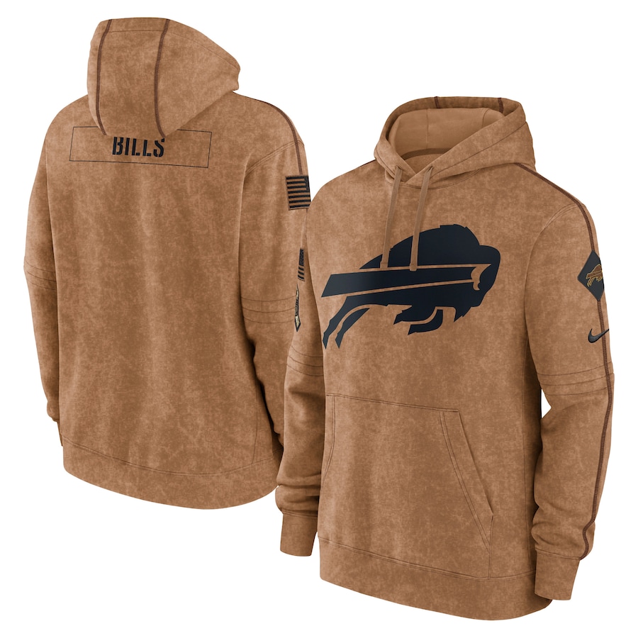 Men's - 2023 Salute To Service Club Buffalo Bills Brown Pullover Hoodie Men's - 2023 Salute To Service Club Buffalo Bills Brown Pullover Hoodie