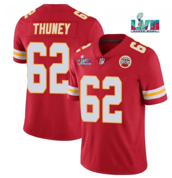 Men’s Kansas City Chiefs #62 Joe Thuney Red Super Bowl LVII Patch Vapor Untouchable Limited Stitched Jersey Men’s Kansas City Chiefs #62 Joe Thuney Red Super Bowl LVII Patch Vapor Untouchable Limited Stitched Jersey