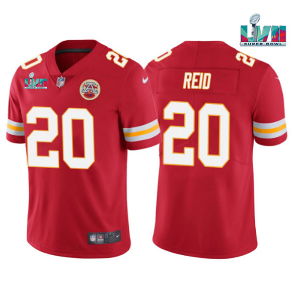 Men's Kansas City Chiefs #20 Justin Reid Red Super Bowl LVII Patch Vapor Untouchable Limited Stitched Jersey Men's Kansas City Chiefs #20 Justin Reid Red Super Bowl LVII Patch Vapor Untouchable Limited Stitched Jersey