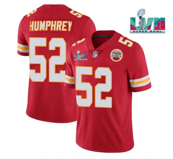 Men’s Kansas City Chiefs #52 Creed Humphrey Red Super Bowl LVII Patch Vapor Untouchable Limited Stitched Jersey Men’s Kansas City Chiefs #52 Creed Humphrey Red Super Bowl LVII Patch Vapor Untouchable Limited Stitched Jersey