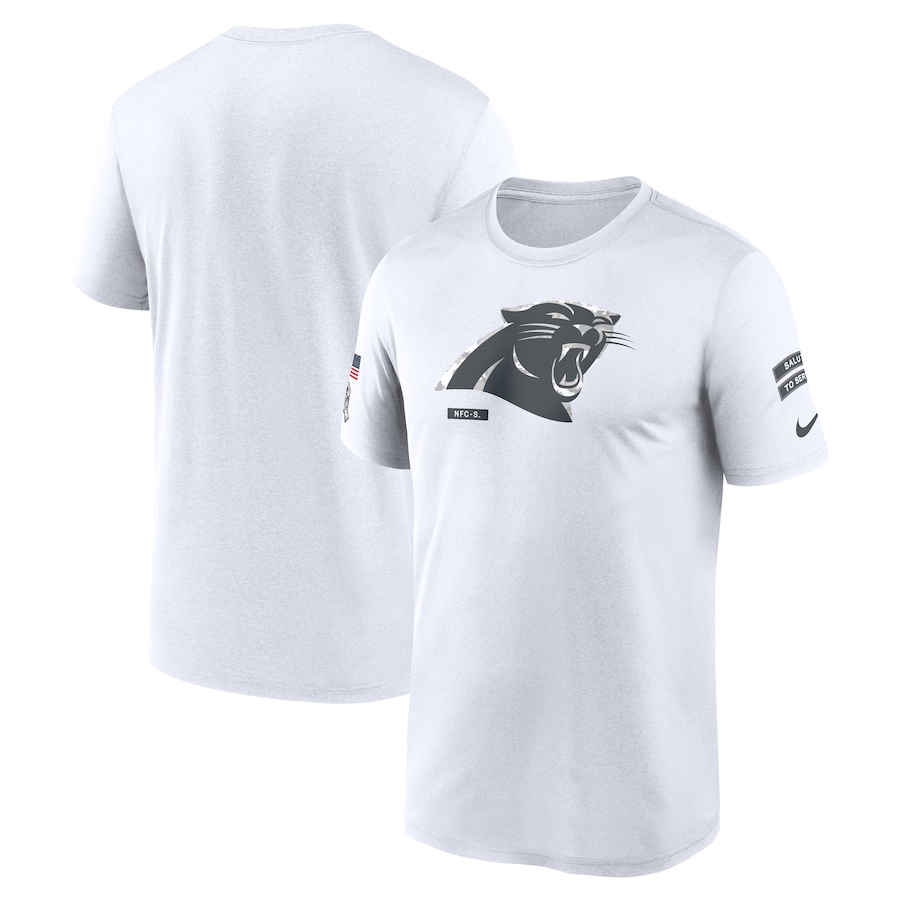 Men's Carolina Panthers White 2024 Salute To Service Legend Performance T-Shirt Men's Carolina Panthers White 2024 Salute To Service Legend Performance T-Shirt