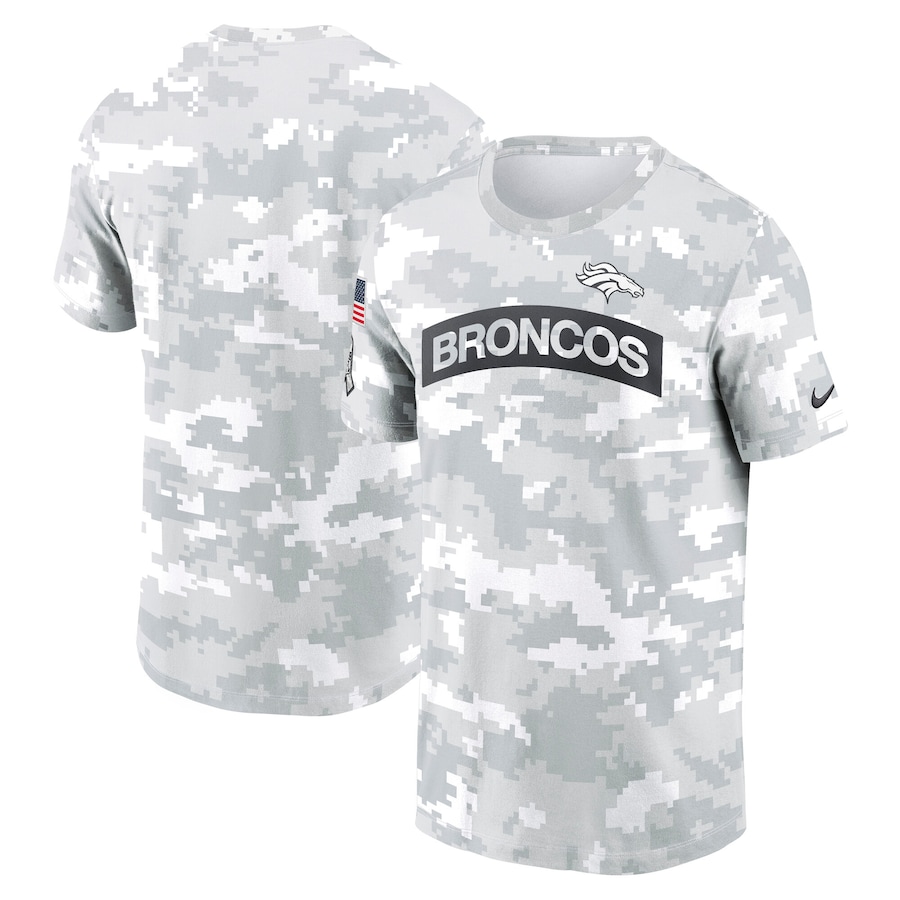 Men's Denver Broncos Arctic Camo 2024 Salute To Service Performance T-Shirt