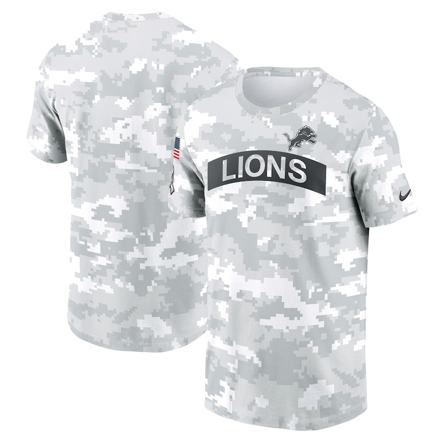 Men's Detroit Lions White 2024 Salute To Service Big & Tall Performance T-Shirt
