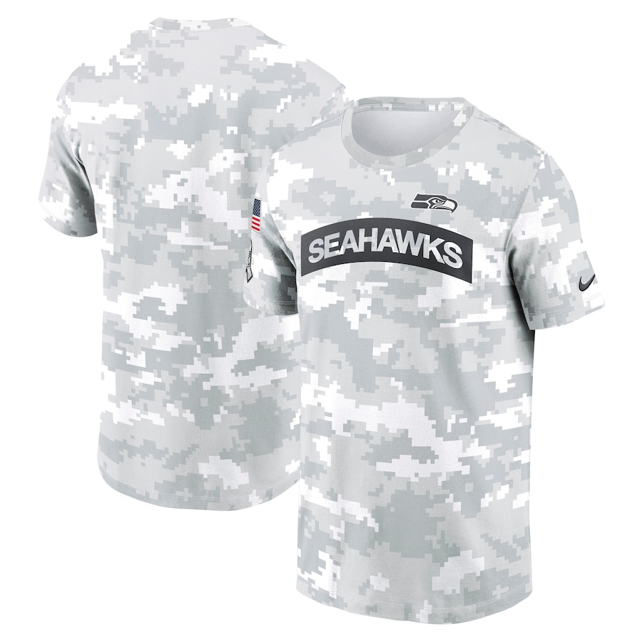 Men's Seattle Seahawks Arctic Camo 2024 Salute To Service Performance T-Shirt