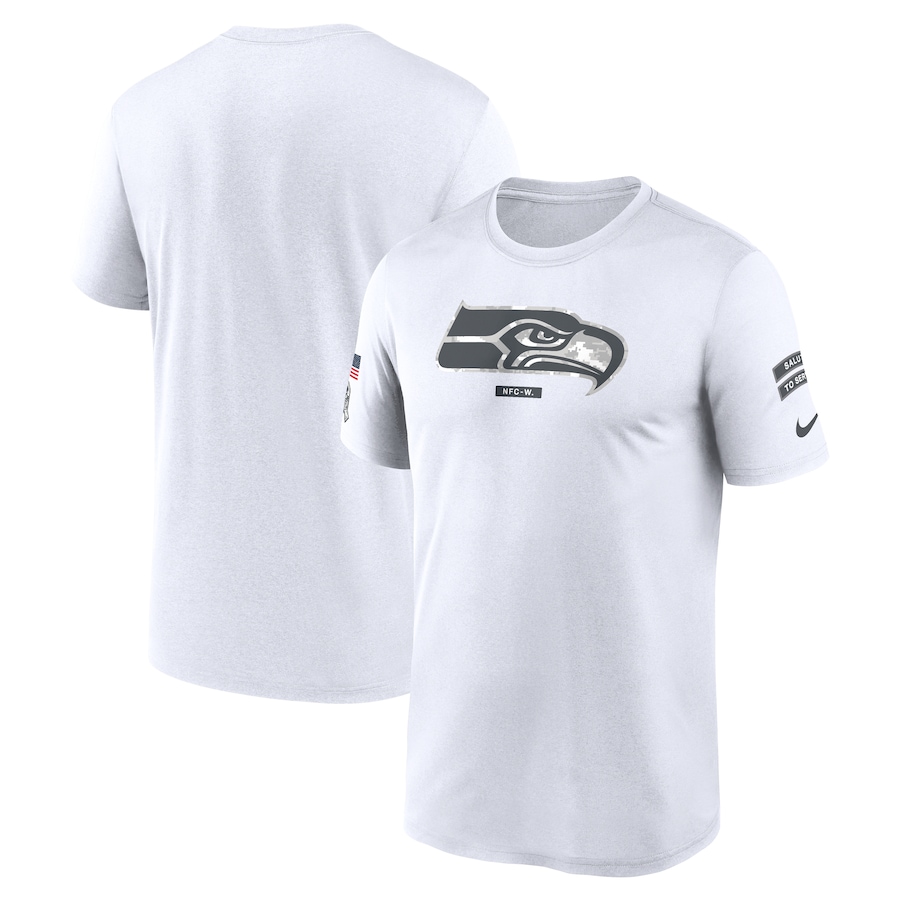 Men's Seattle Seahawks White 2024 Salute To Service Legend Performance T-Shirt Men's Seattle Seahawks White 2024 Salute To Service Legend Performance T-Shirt