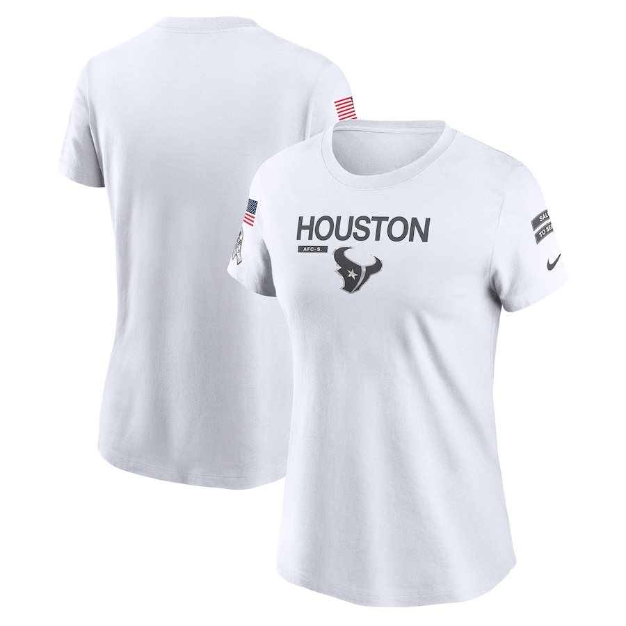 Women's Houston Texans White 2024 Salute To Service Legend Performance T-Shirt Women's Houston Texans White 2024 Salute To Service Legend Performance T-Shirt