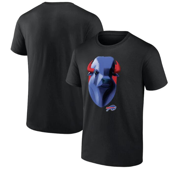 Men's Buffalo Bills Black 2024 NFL Draft Illustrated T-Shirt Men's Buffalo Bills Black 2024 NFL Draft Illustrated T-Shirt