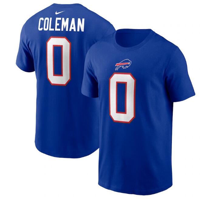 Men's Buffalo Bills Keon Coleman Nike Royal 2024 NFL Draft Name & Number T-Shirt
