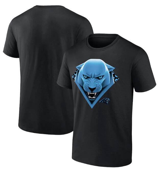Men's Carolina Panthers Black 2024 NFL Draft Illustrated T-Shirt