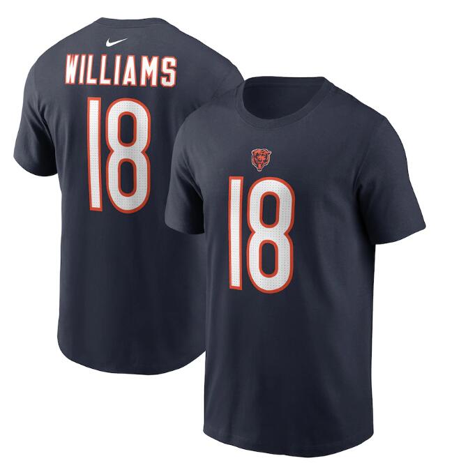 Men's Chicago Bears Caleb Williams Nike Navy 2024 NFL Draft First Round Player T-Shirt
