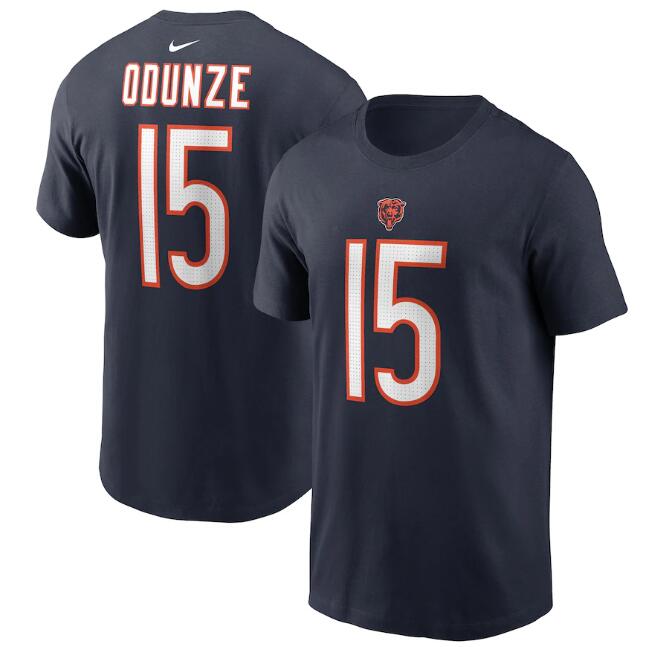 Men's Chicago Bears Rome Odunze Nike Navy 2024 NFL Draft First Round Player T-Shirt