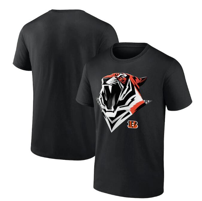 Men's Cincinnati Bengals Black 2024 NFL Draft Illustrated T-Shirt