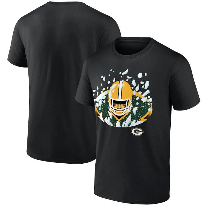Men's Green Bay Packers Black 2024 NFL Draft Illustrated T-Shirt Men's Green Bay Packers Black 2024 NFL Draft Illustrated T-Shirt