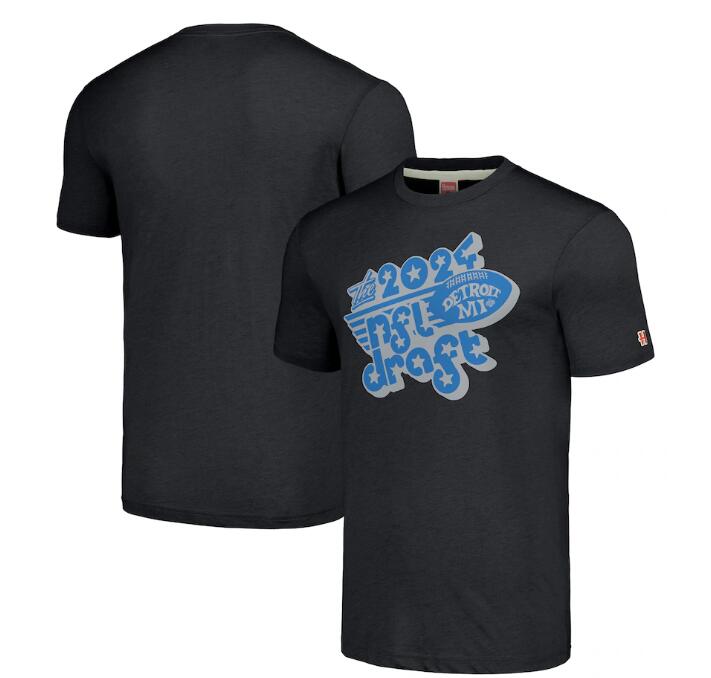Men's Homage Charcoal 2024 NFL Draft Detroit T-Shirt
