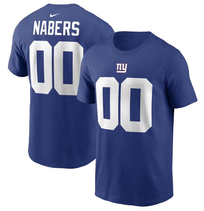 Men's New York Giants Malik Nabers Nike Royal 2024 NFL Draft First Round Player T-Shirt Men's New York Giants Malik Nabers Nike Royal 2024 NFL Draft First Round Player T-Shirt