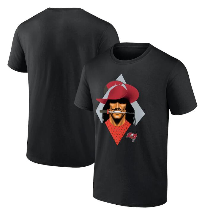 Men's Tampa Bay Buccaneers Black 2024 NFL Draft Illustrated T-Shirt