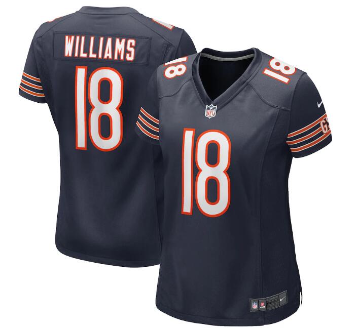 Women's Chicago Bears Caleb Williams Nike Navy 2024 NFL Draft First Round Player Name & Number Game Jersey