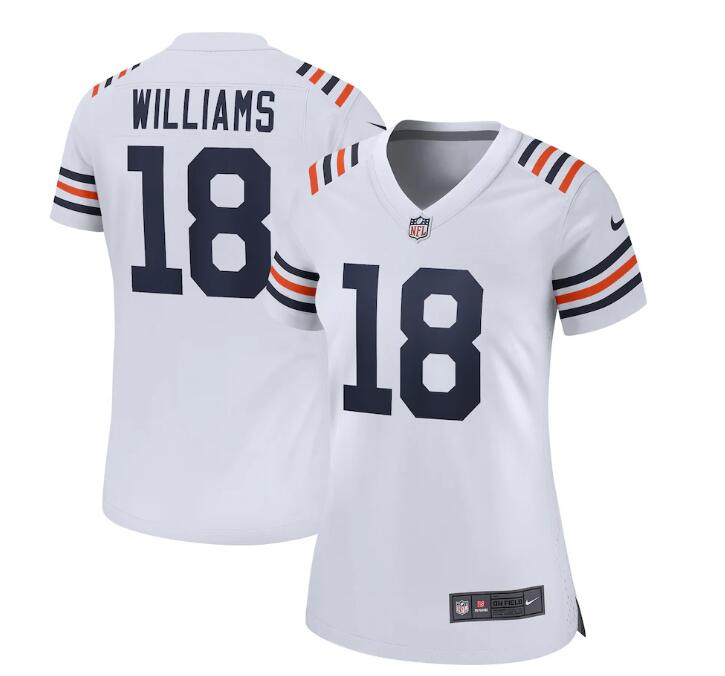 Women's Chicago Bears Caleb Williams Nike White 2024 NFL Draft 2nd Alternate Game Player Jersey