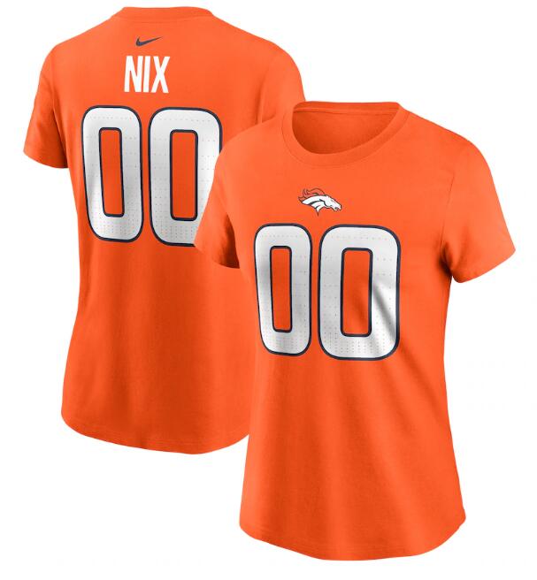 Women's Denver Broncos Bo Nix Nike Orange 2024 NFL Draft First Round Player T-Shirt Women's Denver Broncos Bo Nix Nike Orange 2024 NFL Draft First Round Player T-Shirt