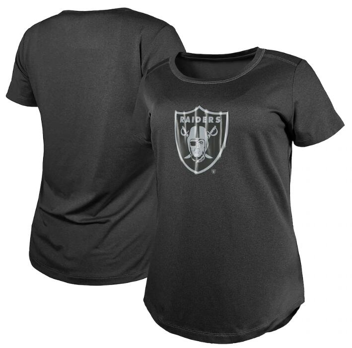 Women's Las Vegas Raiders New Era Charcoal 2024 NFL Draft T-Shirt