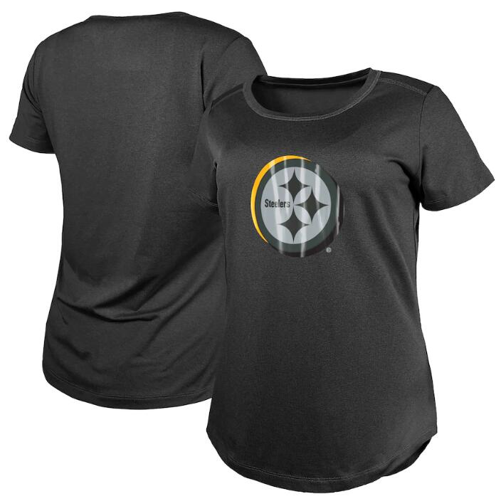Women's Pittsburgh Steelers New Era Charcoal 2024 NFL Draft T-Shirt