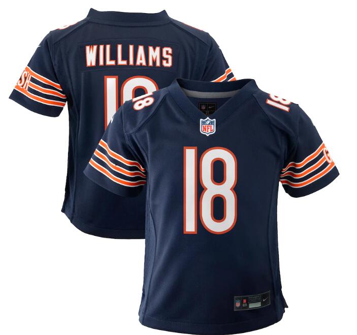Youth Chicago Bears Caleb Williams Nike Navy 2024 NFL Draft First Round Player Name & Number Game Jersey