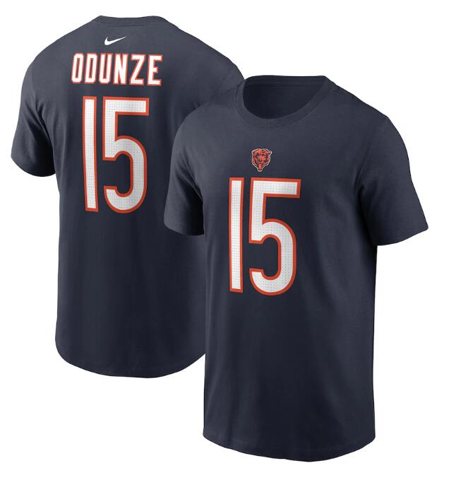Youth Chicago Bears Rome Odunze Nike Navy 2024 NFL Draft Name & Number T-Shirt