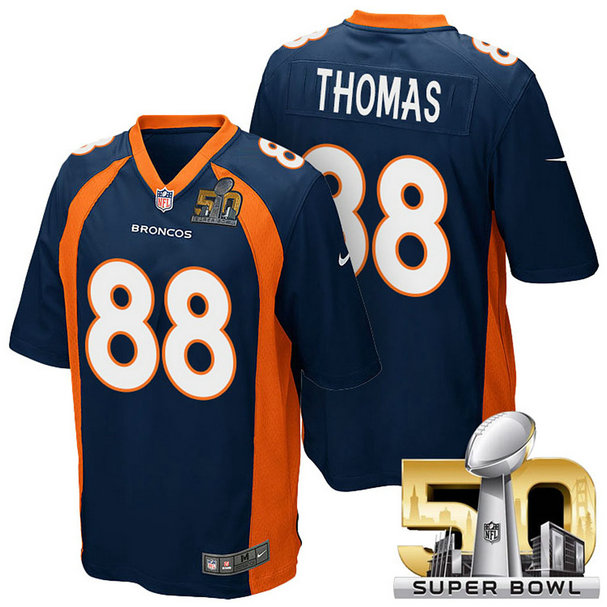 AFC Champions Denver Broncos #88 Demaryius Thomas Navy Blue 2016 Super Bowl 50 Elite Jersey AFC Champions Denver Broncos #88 Demaryius Thomas Navy Blue 2016 Super Bowl 50 Elite Jersey
