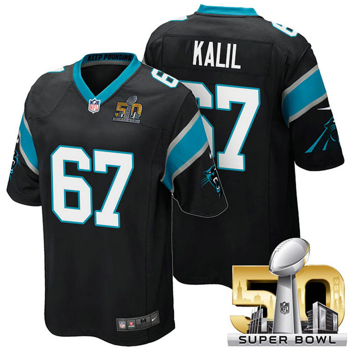 Carolina Panthers #67 Ryan Kalil Black 2016 Super Bowl 50 Elite Jersey Carolina Panthers #67 Ryan Kalil Black 2016 Super Bowl 50 Elite Jersey