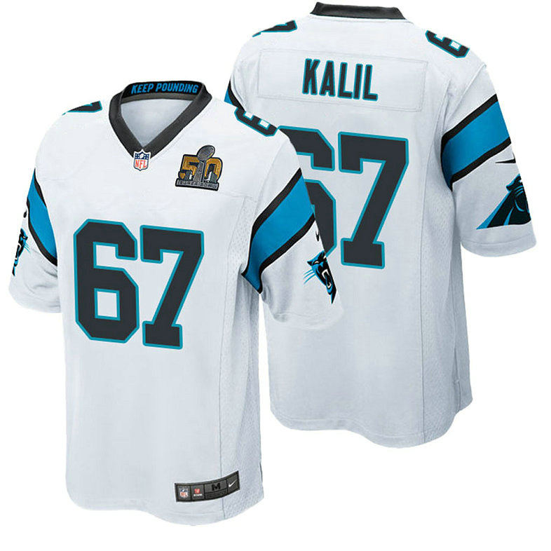 Carolina Panthers #67 Ryan Kalil White 2016 Super Bowl 50 Elite Jersey Carolina Panthers #67 Ryan Kalil White 2016 Super Bowl 50 Elite Jersey