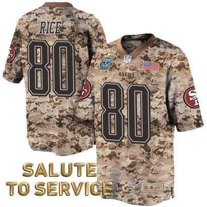 San Francisco 49ers #80 Jerry Rice Salute to Service Digital Camo Jersey San Francisco 49ers #80 Jerry Rice Salute to Service Digital Camo Jersey