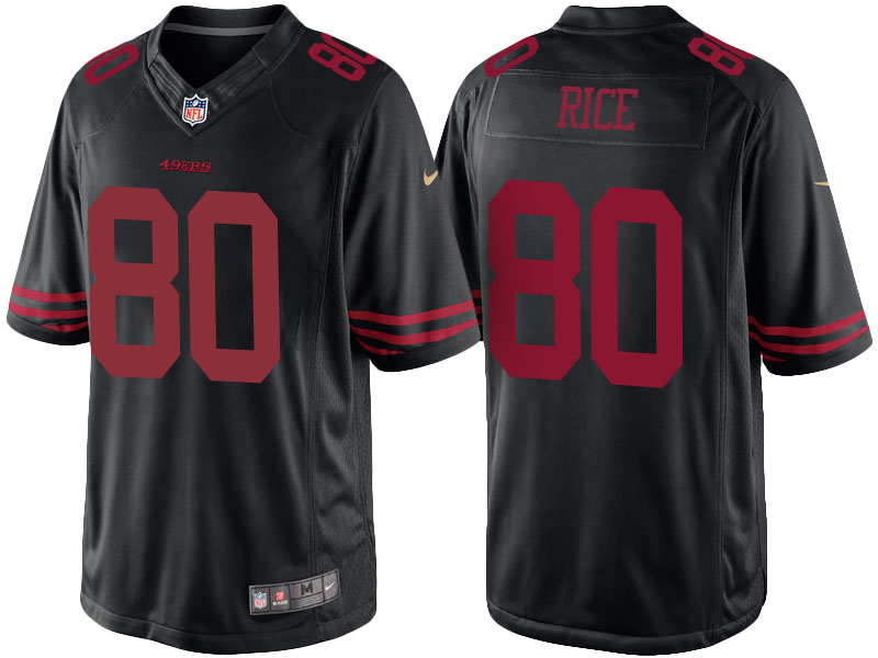 San Francisco 49ers #80 Jerry Rice Black Color Rush Limited Jersey San Francisco 49ers #80 Jerry Rice Black Color Rush Limited Jersey
