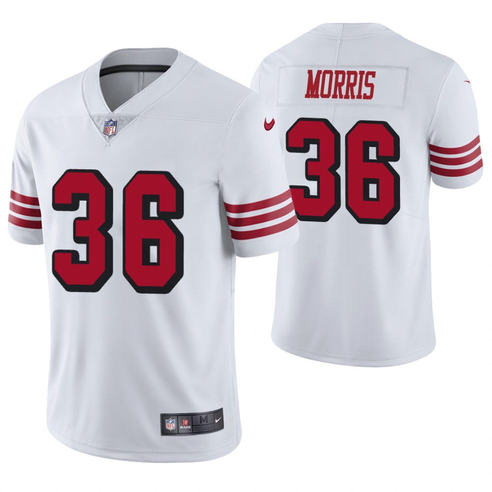 San Francisco 49ers #36 Alfred Morris White Vapor Untouchable Color Rush Limited Jersey