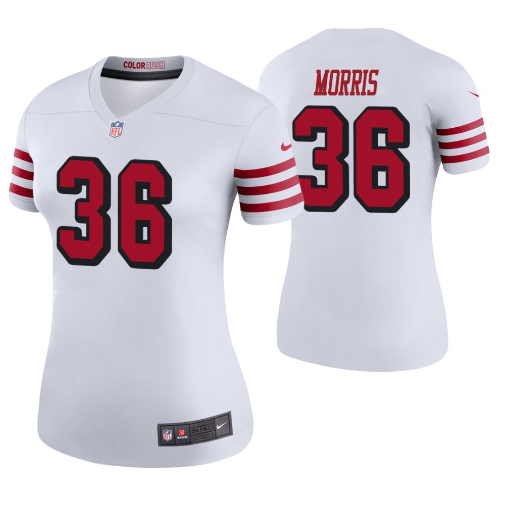 Women San Francisco 49ers #36 Alfred Morris White Color Rush Legend Jersey Women San Francisco 49ers #36 Alfred Morris White Color Rush Legend Jersey