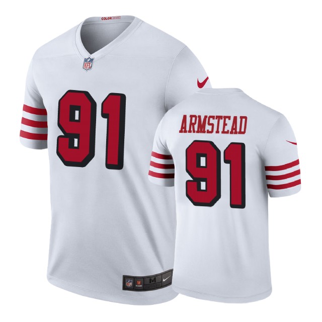 San Francisco 49ers #91 Arik Armstead White Color Rush Legend Player Jersey