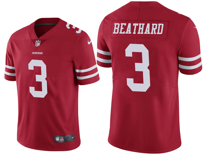 San Francisco 49ers #3 C.J. Beathard Red Vapor Untouchable Limited Jersey San Francisco 49ers #3 C.J. Beathard Red Vapor Untouchable Limited Jersey