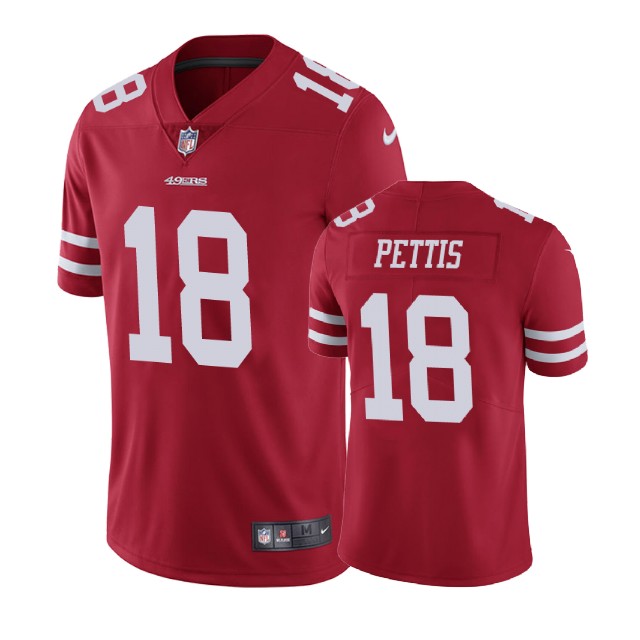 San Francisco 49ers #18 Dante Pettis Red Vapor Untouchable Limited Jersey San Francisco 49ers #18 Dante Pettis Red Vapor Untouchable Limited Jersey