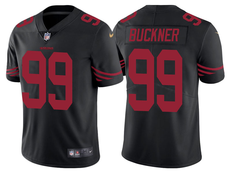 San Francisco 49ers #99 DeForest Buckner Black Color Rush Limited Jersey - Light Up Thursday Night