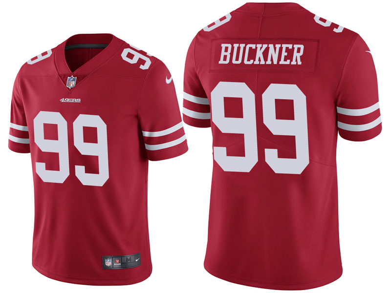 San Francisco 49ers #99 DeForest Buckner Red Vapor Untouchable Limited Jersey