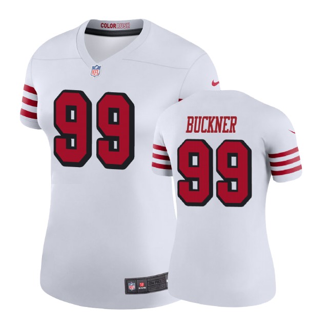 Women San Francisco 49ers #99 DeForest Buckner White Color Rush Legend Player Jersey Women San Francisco 49ers #99 DeForest Buckner White Color Rush Legend Player Jersey