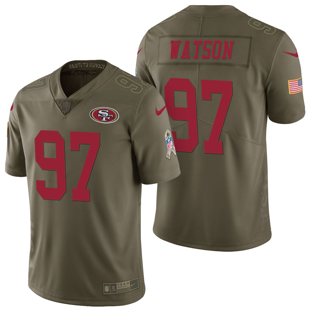 San Francisco 49ers #97 Dekoda Watson Olive 2017 Salute to Service Limited Jersey